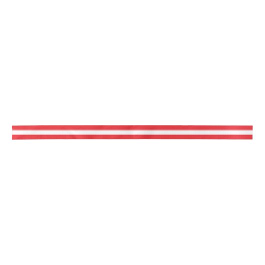 Simple Red and White Stripe Satijnen Lint (Voorkant)