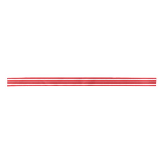 Simple Red and White Stripe Satijnen Lint (Voorkant)
