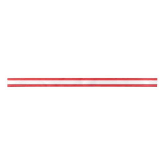 Simple Red and White Stripe Satijnen Lint (Voorkant)