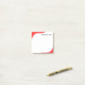 Simple red & black waves customizable post-it® notes (Op bureau)