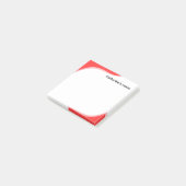 Simple red & black waves customizable post-it® notes (Schuin)