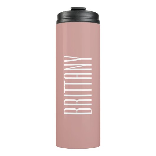 Simple Red Bruidsmeisje Persoonlijke Naam Minimali Thermosbeker (Voorkant)