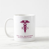Simple Red Caduceus Nurse Afstuderen Koffiemok (Links)
