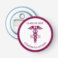 Simple Red Caduceus Nurse Medical Symbool