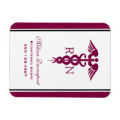 Simple Red Caduceus Nurse Medical Symbool Magneet (Horizontaal)