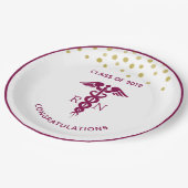 Simple Red Caduceus Nurse Medical Symbool Papieren Bordje (Gekanteld)