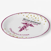 Simple Red Caduceus Nurse Medical Symbool Papieren Bordje (Gekanteld)