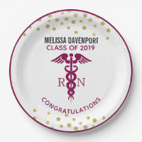 Simple Red Caduceus Nurse Medical Symbool
