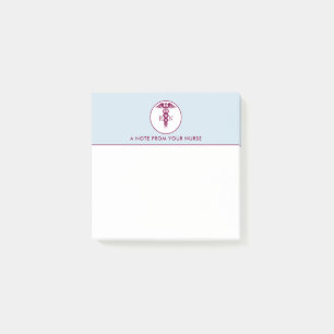 Simple Red Caduceus Nurse Medical Symbool Post-it® Notes