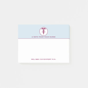 Simple Red Caduceus Nurse Medical Symbool Post-it® Notes