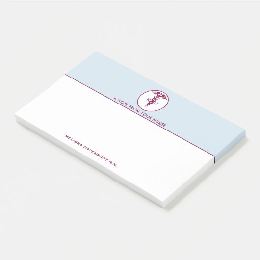 Simple Red Caduceus Nurse Medical Symbool Post-it® Notes (Schuin)