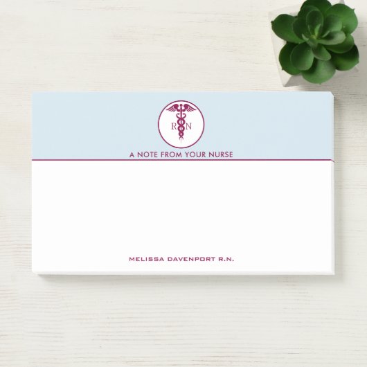 Simple Red Caduceus Nurse Medical Symbool Post-it® Notes (Kantoor)