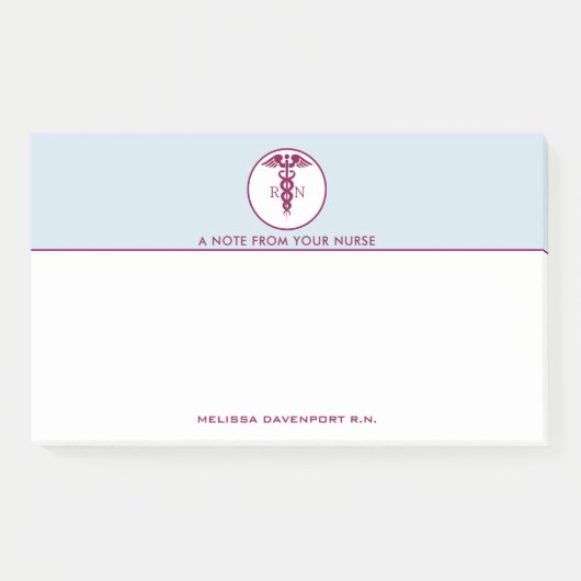 Simple Red Caduceus Nurse Medical Symbool Post-it® Notes (Voorkant)