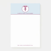 Simple Red Caduceus Nurse Medical Symbool Post-it® Notes (Voorkant)