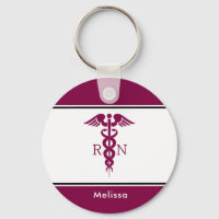 Simple Red Caduceus Nurse Medical Symbool
