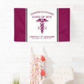 Simple Red Caduceus Nurse Medical Symbool Spandoek (Insitu)