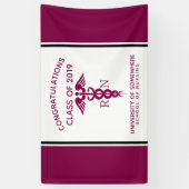 Simple Red Caduceus Nurse Medical Symbool Spandoek (Verticaal)