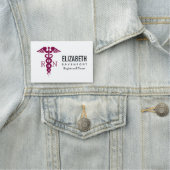 Simple Red Caduceus Registered Nurse RN Symbool Naamplaatje (In situ)