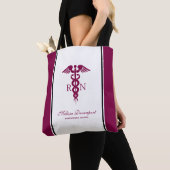Simple Red Caduceus Registered Nurse RN Symbool Tote Bag (Dichtbij)