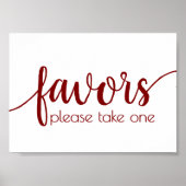 Simple Red Favors | Candy Apple Custom Party Event Poster (Voorkant)
