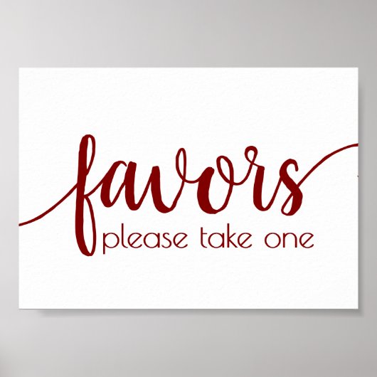 Simple Red Favors | Candy Apple Custom Party Event Poster (Voorkant)