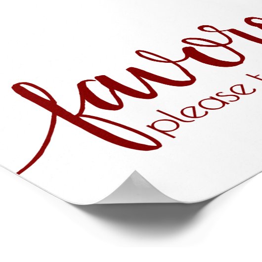 Simple Red Favors | Candy Apple Custom Party Event Poster (Hoek)