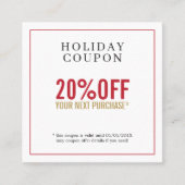 Simple Red Golden White Beauty Salon Coupon (Voorkant)