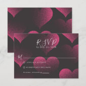 Simple Red Heart Theme for Wedding RSVP (Voorkant / Achterkant)