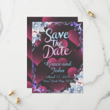 Simple Red Heart Theme Save the Date