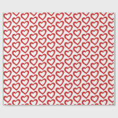 Simple Red Heart Valentine Modern Cadeaupapier (Vlak)