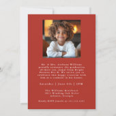 Simple Red Pre-K 2-Foto Afstudeierfeier Aankondiging (Achterkant)