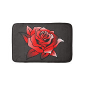 Simple Red Rose Badmat (Voorkant)