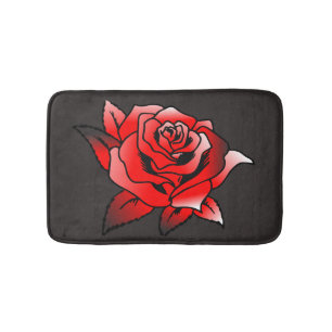 Simple Red Rose Badmat