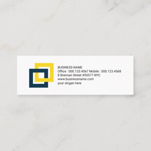 Simple Red Trapezium Line Global Import Export Mini Visitekaartje (Achterkant)