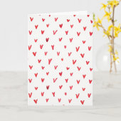 Simple Red V Harten Kaart (Gele Bloem)