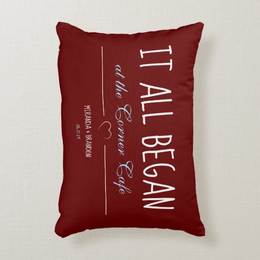 Simple Red Waar Het Alles Begon Jubileum Accent Kussen (Voorkant(Verticaal))