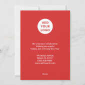 Simple Red & White Company Card Feestdagenkaart