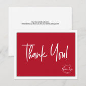 Simple Red White Company Logo Social Bedankt (Voorkant / Achterkant)