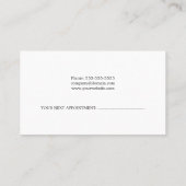 Simple Red White Hair Stylist Appoinment Card Afsprakenkaartje (Achterkant)