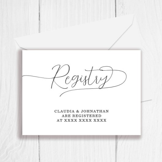 Simple Registry Vrijgezellenfeest Informatiekaartje