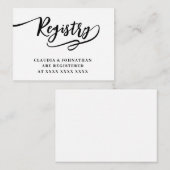 Simple Registry Vrijgezellenfeest Informatiekaartje (Voorkant / Achterkant)