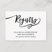 Simple Registry Vrijgezellenfeest Informatiekaartje (Voorkant)