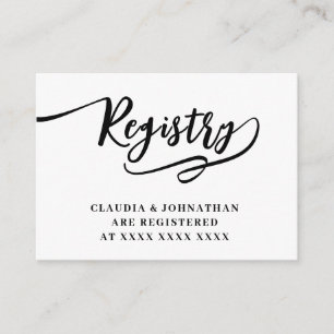 Simple Registry Vrijgezellenfeest Informatiekaartje