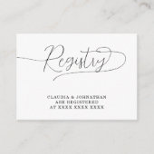 Simple Registry Vrijgezellenfeest Informatiekaartje (Voorkant)