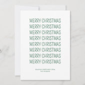 Simple Repeating Merry Christmas Photo Feestdagenkaart (Voorkant)