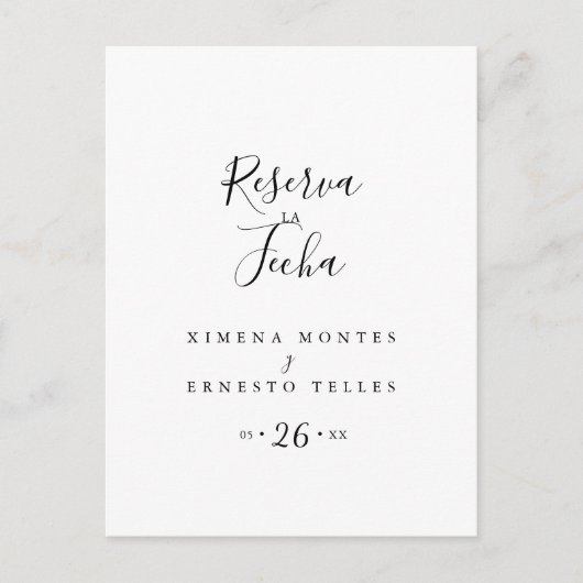 Simple Reserva la Fecha Briefkaart (Voorkant)