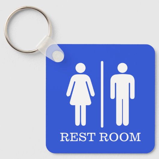 Simple Restroom Keys for hospitality or office Sleutelhanger (Voorkant)