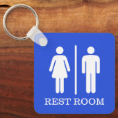 Simple Restroom Keys for hospitality or office Sleutelhanger (Voorkant)