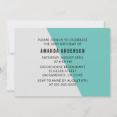 Simple Retro Loudluidspreker Lady 40th Birthday Kaart (Achterkant)