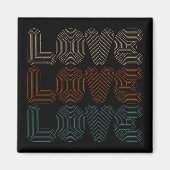 Simple Retro Love Typografen Valentijn | Magneet (Voorkant)